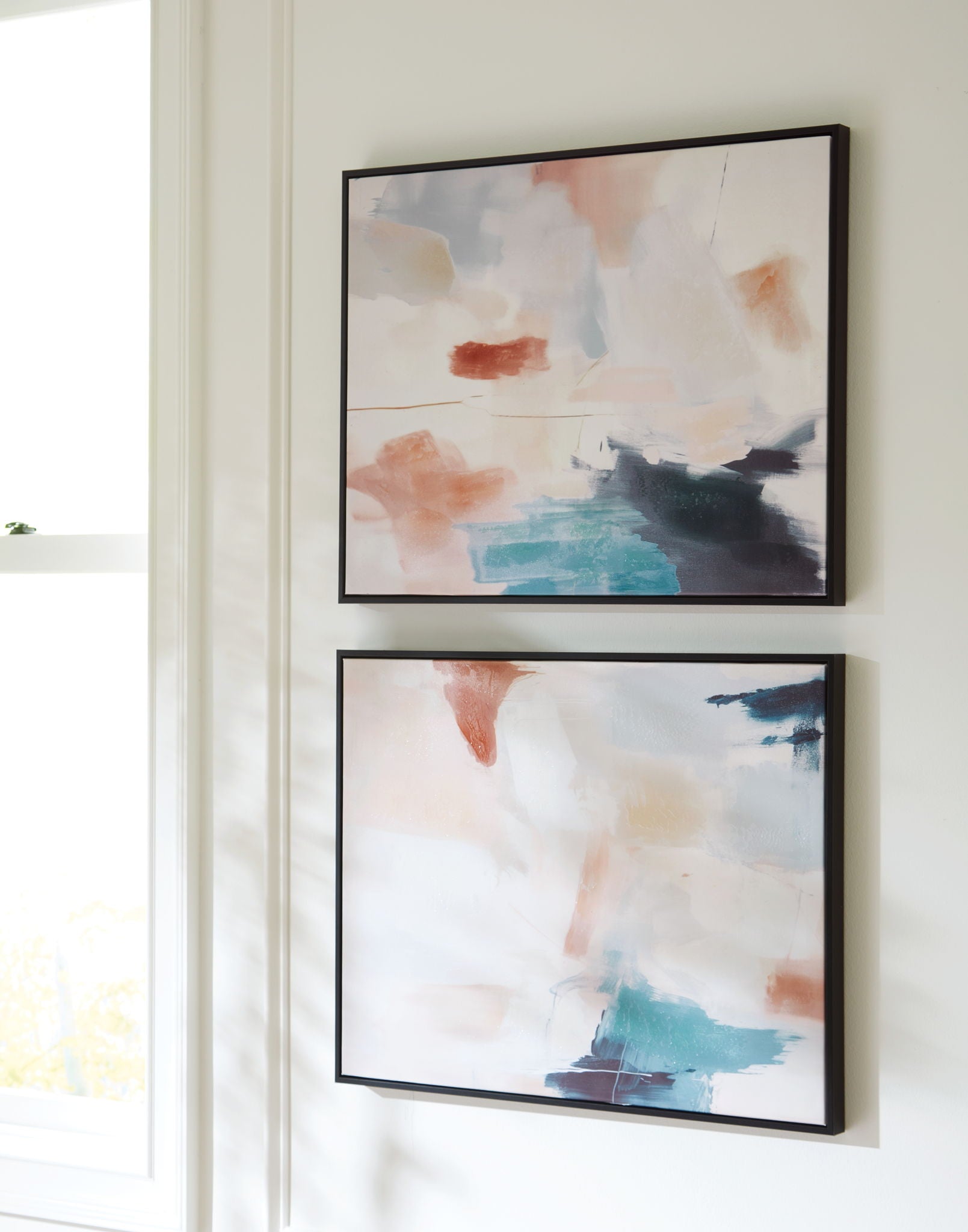 Caldish - Blue / White / Pink - Wall Art Set (Set of 2) - Urban Living Furniture (Los Angeles, CA)