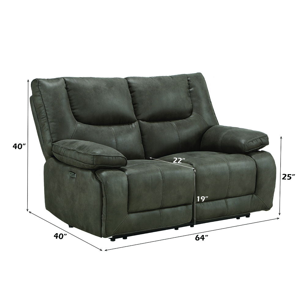 Harumi - Power Motion Loveseat With USB - Gray Fabric - Urban Living Furniture (Los Angeles, CA)