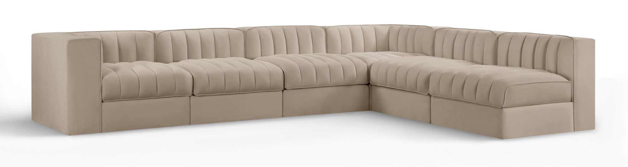 Rummi - Velvet Performance Fabric Upholstered 6 Piece Modular Sectional - Urban Living Furniture (Los Angeles, CA)
