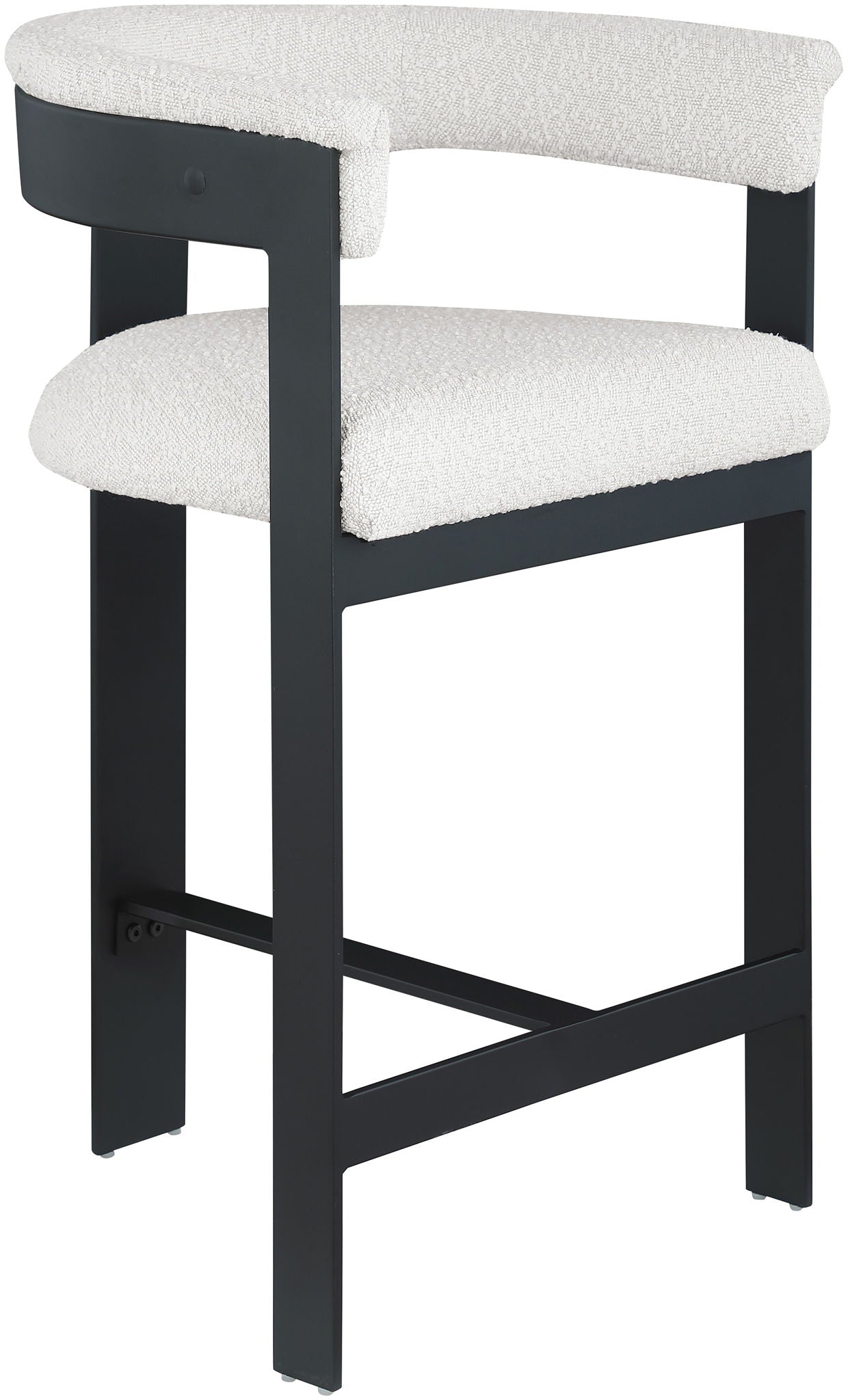 Romeo - Boucle Counter Stool With Black Base (Set of 2) - Urban Living Furniture (Los Angeles, CA)