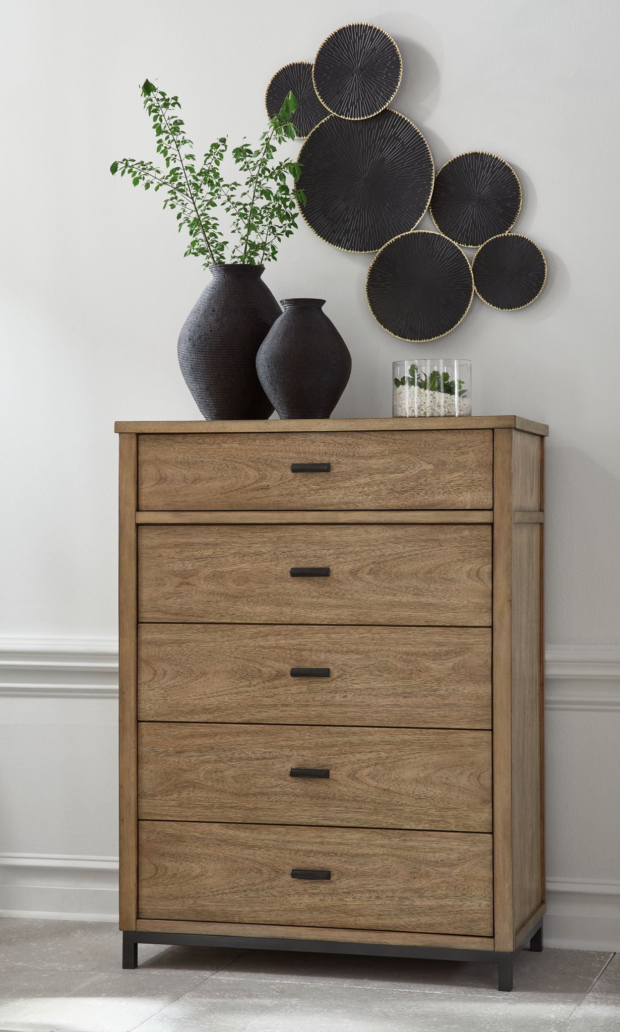 Tomtyn - Light Brown - Five Drawer Chest - Urban Living Furniture (Los Angeles, CA)