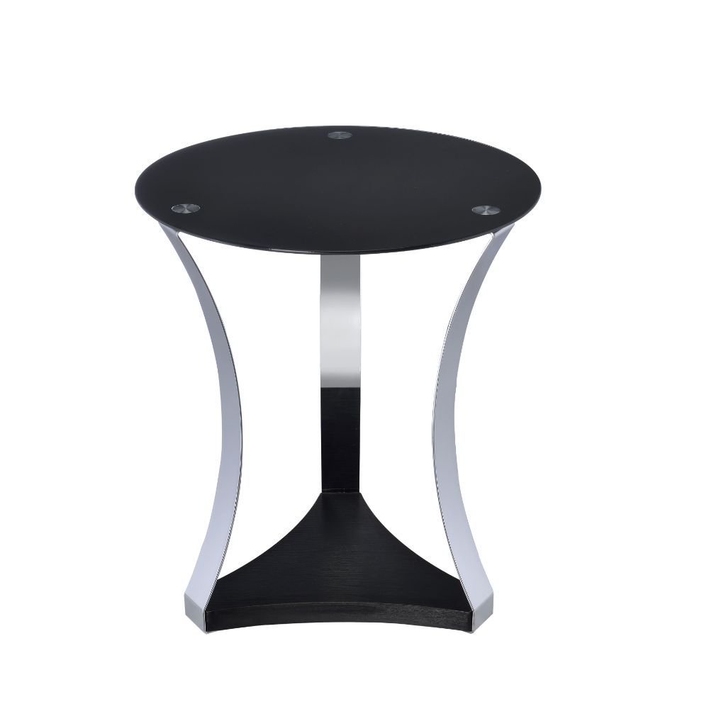 Geiger - End Table - Chrome & Black Glass - Urban Living Furniture (Los Angeles, CA)