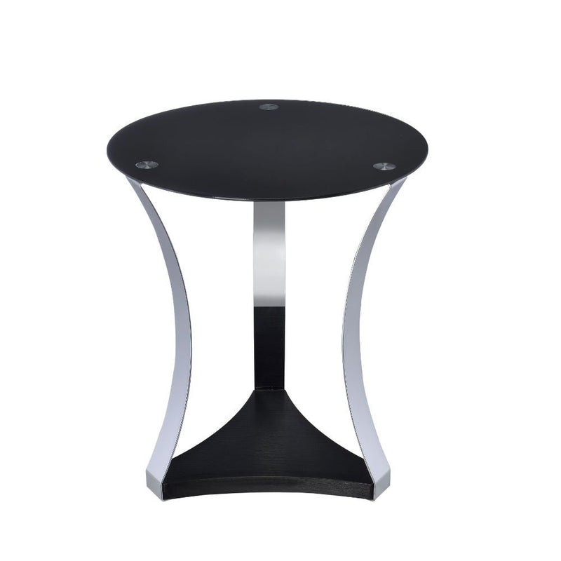 Geiger - End Table - Chrome & Black Glass - Urban Living Furniture (Los Angeles, CA)