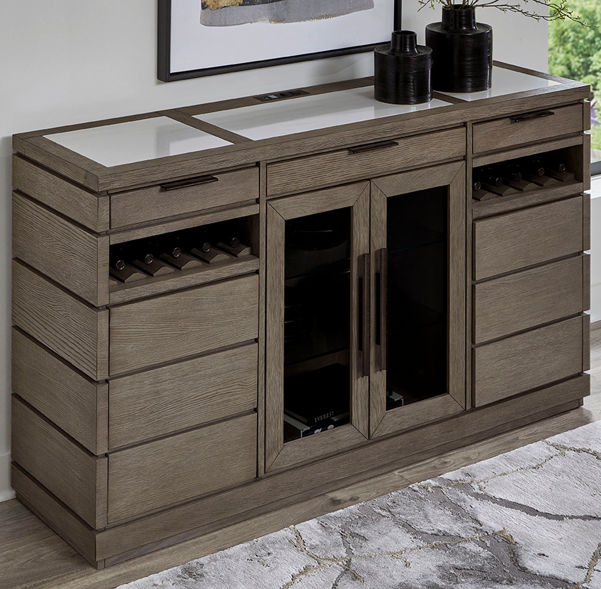 Pure Modern Dining - Buffet Server - Moonstone - Urban Living Furniture (Los Angeles, CA)