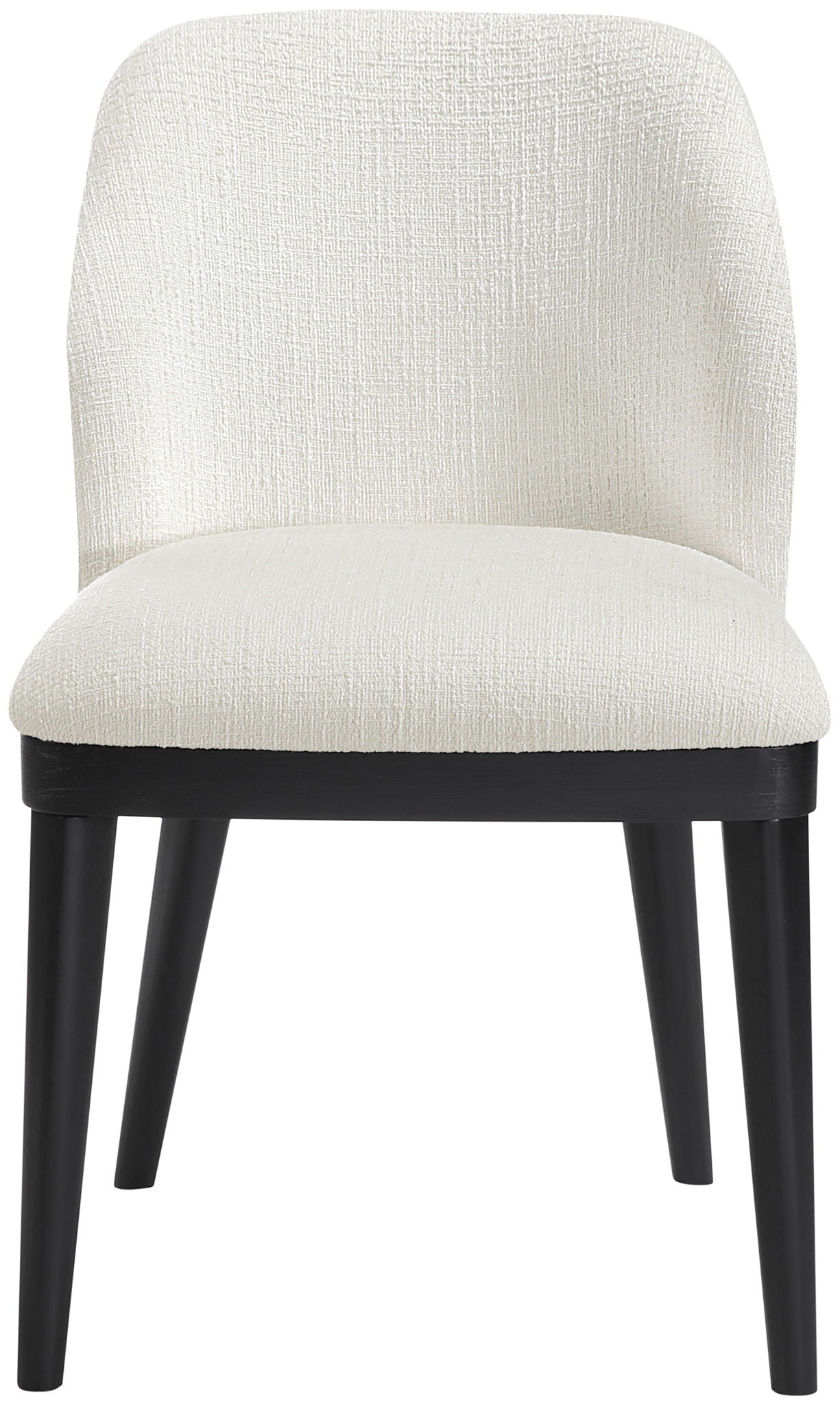 Valeo - Linen Textured Fabric Upholstered Dining Chair (Set of 2) - Painted Black Base - Urban Living Furniture (Los Angeles, CA)