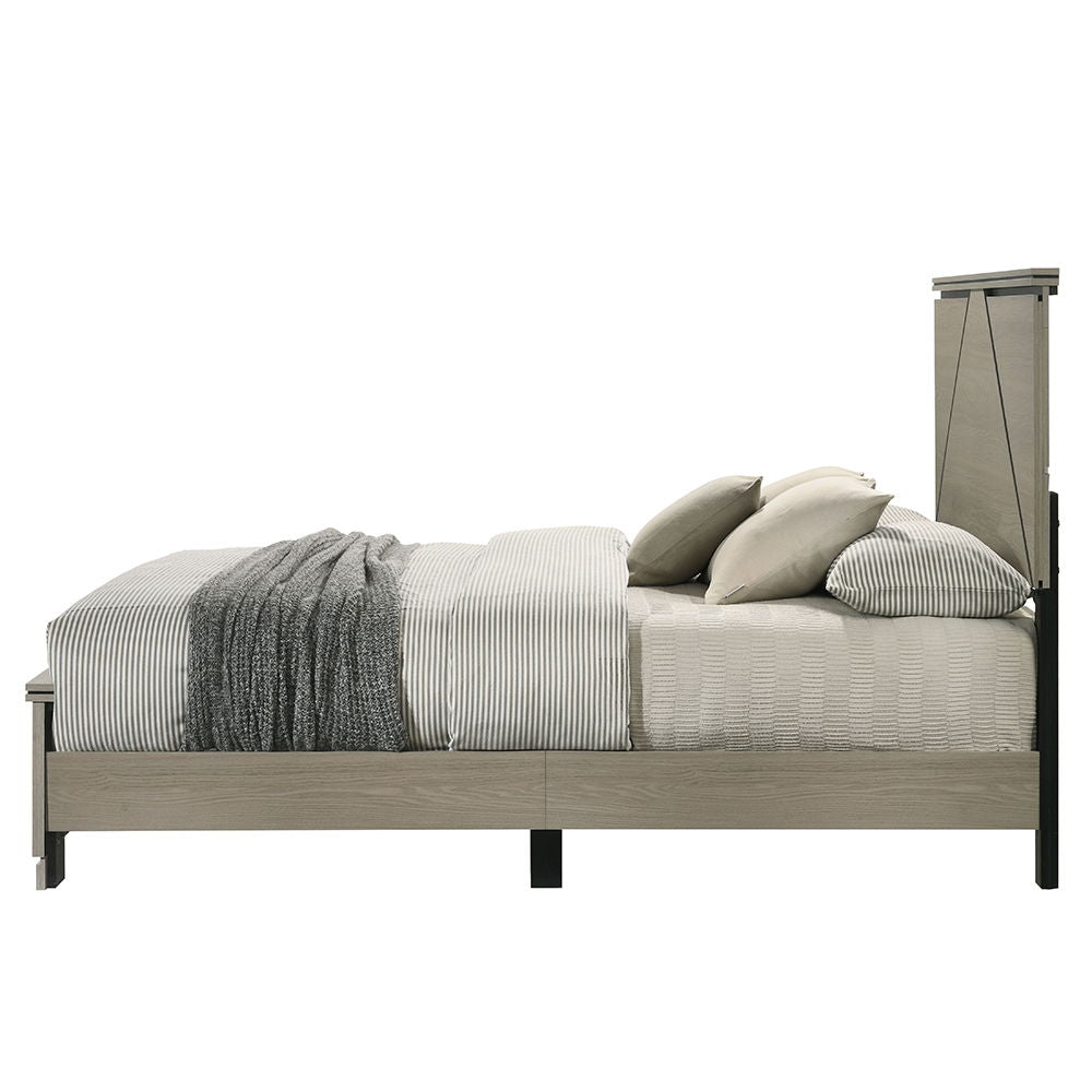 Joanna - Queen Bed With LED - Weathered Gray - Urban Living Furniture (Los Angeles, CA)