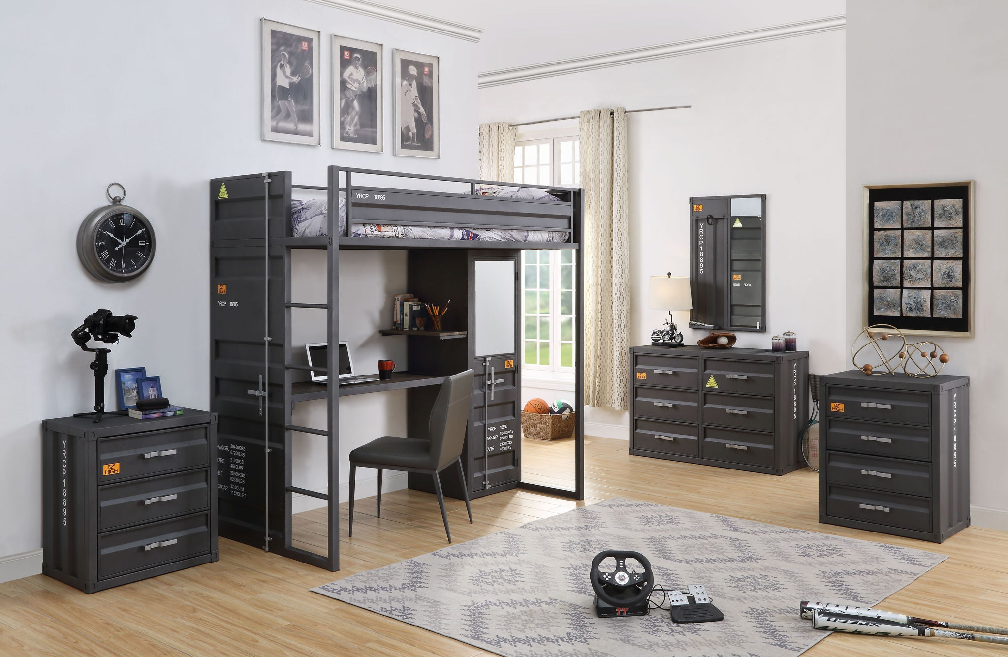 Cargo - Mirror - Gunmetal - Urban Living Furniture (Los Angeles, CA)