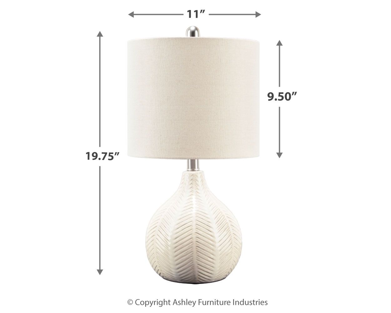 Rainermen - Off White - Ceramic Table Lamp - Urban Living Furniture (Los Angeles, CA)