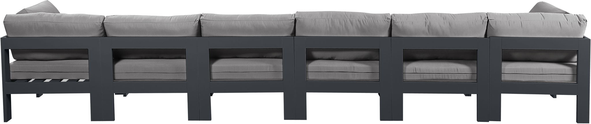 Nizuc - Outdoor Patio 6 Seat Modular Sofa With Gray Frame - Urban Living Furniture (Los Angeles, CA)