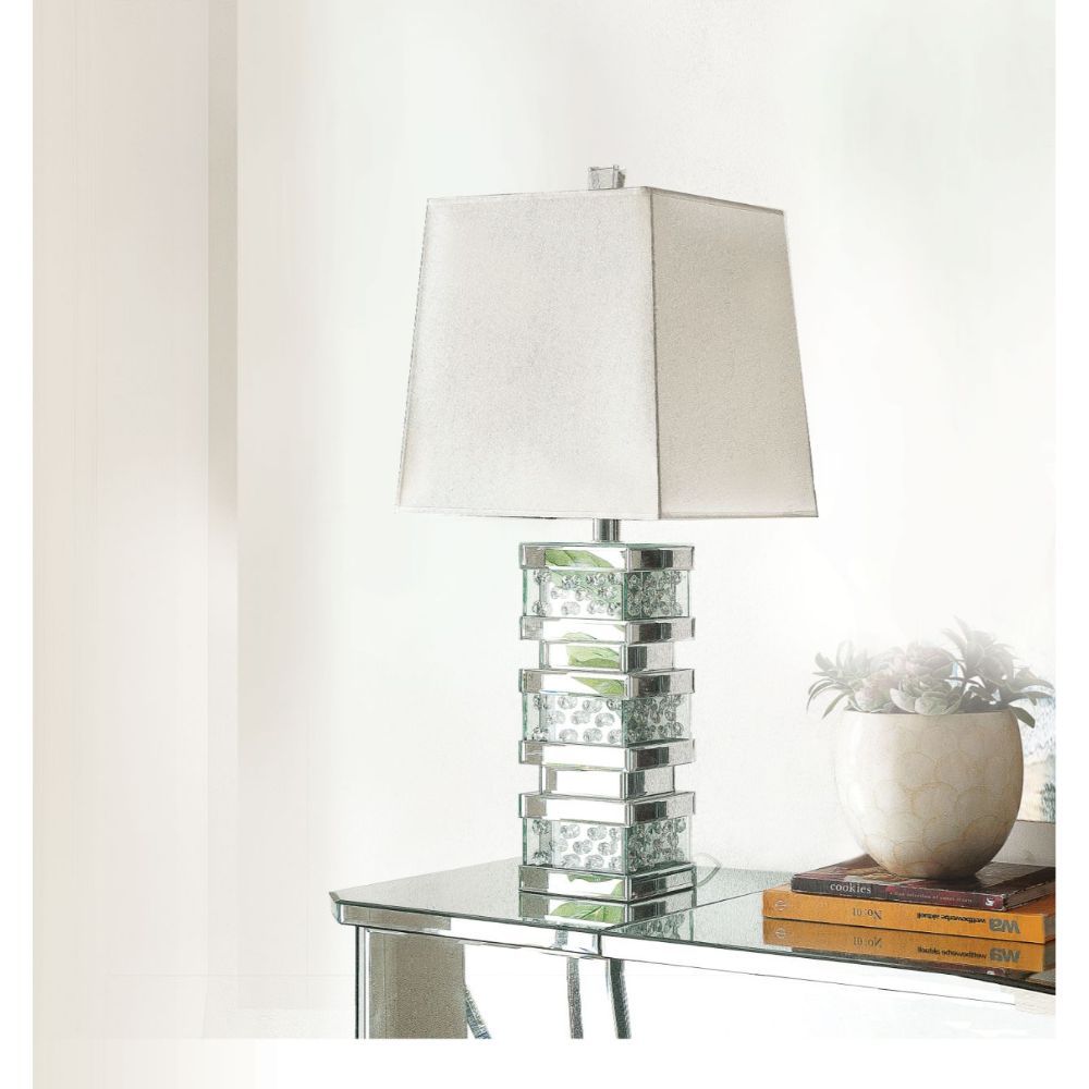 Nysa - Table Lamp - Mirrored & Faux Crystals - 31" - Urban Living Furniture (Los Angeles, CA)