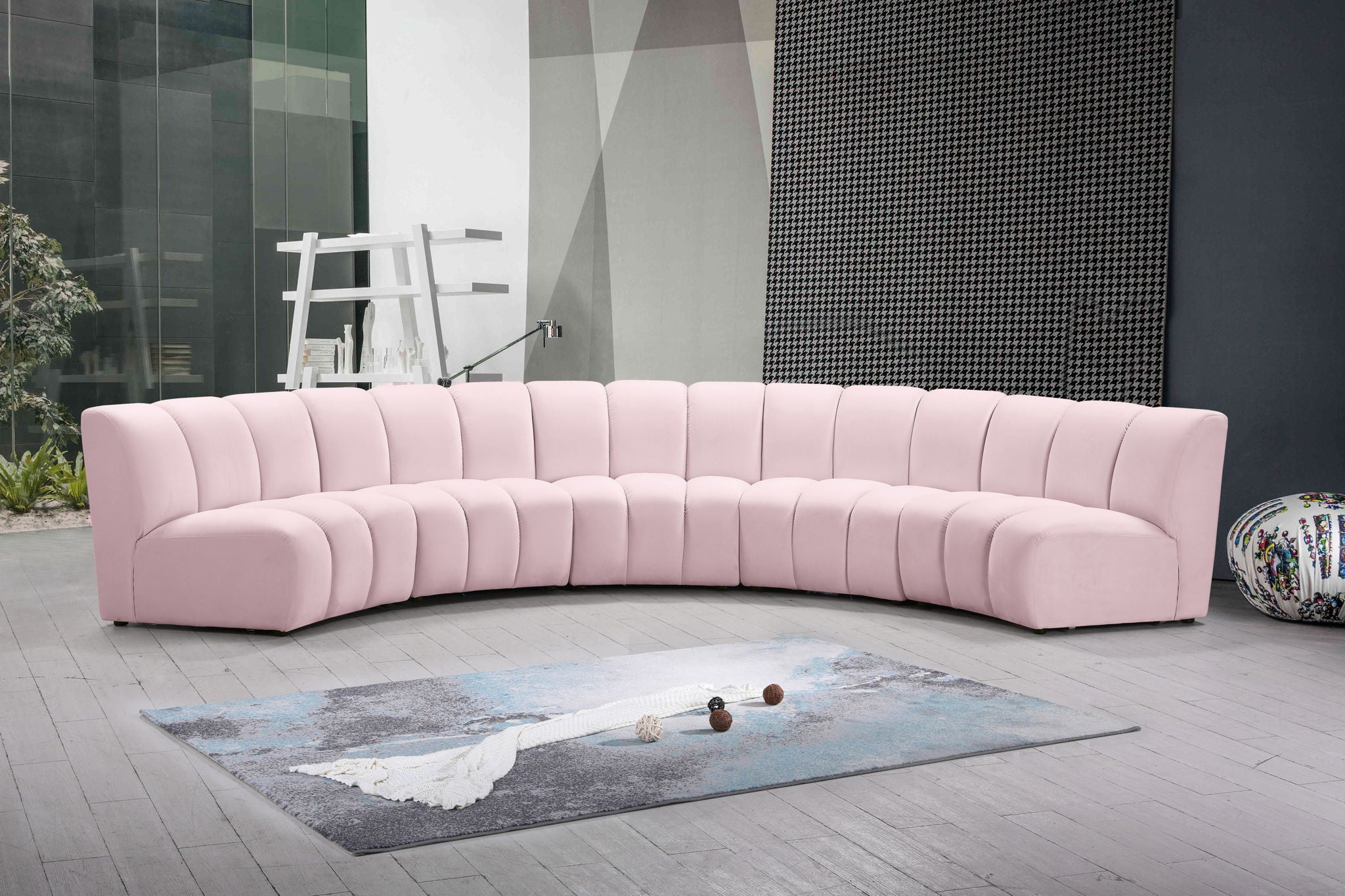 Infinity - 5 Piece Velvet Modular Sectional - Urban Living Furniture (Los Angeles, CA)