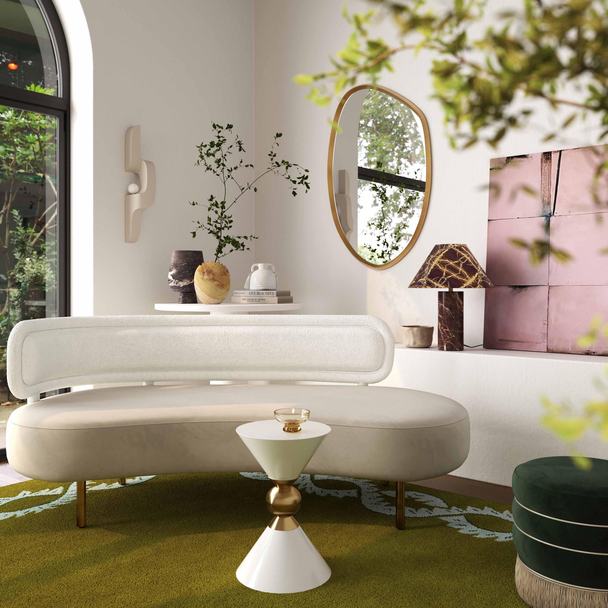 Tischa - Boucle Velvet Sofa - Urban Living Furniture (Los Angeles, CA)