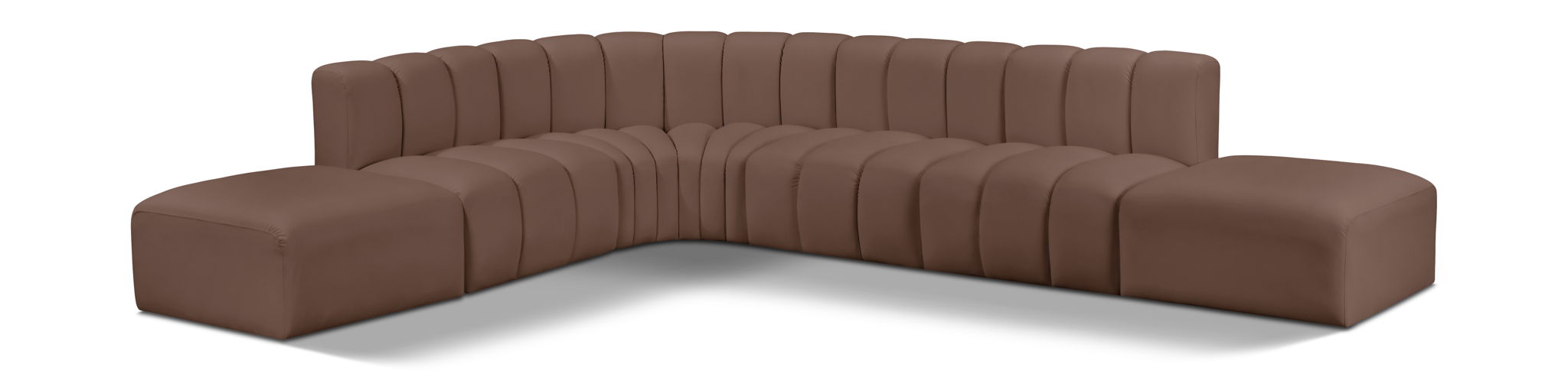 Arc - Faux Leather 7 Piece Corner Modular Sofa - Urban Living Furniture (Los Angeles, CA)