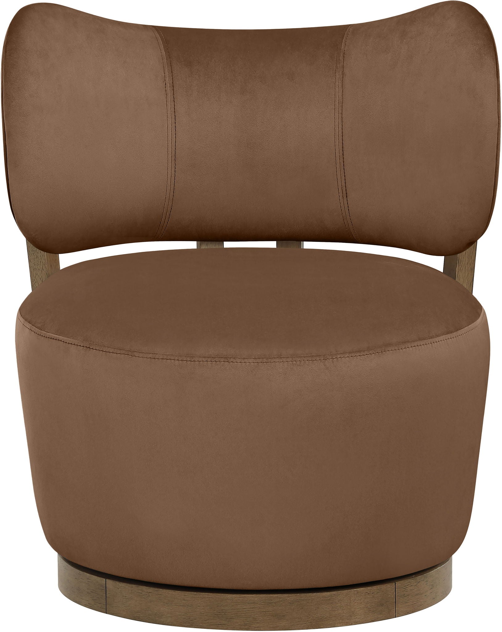 Elara - Velvet Upholstered Swivel Accent Chair - Stained Brown - Urban Living Furniture (Los Angeles, CA)