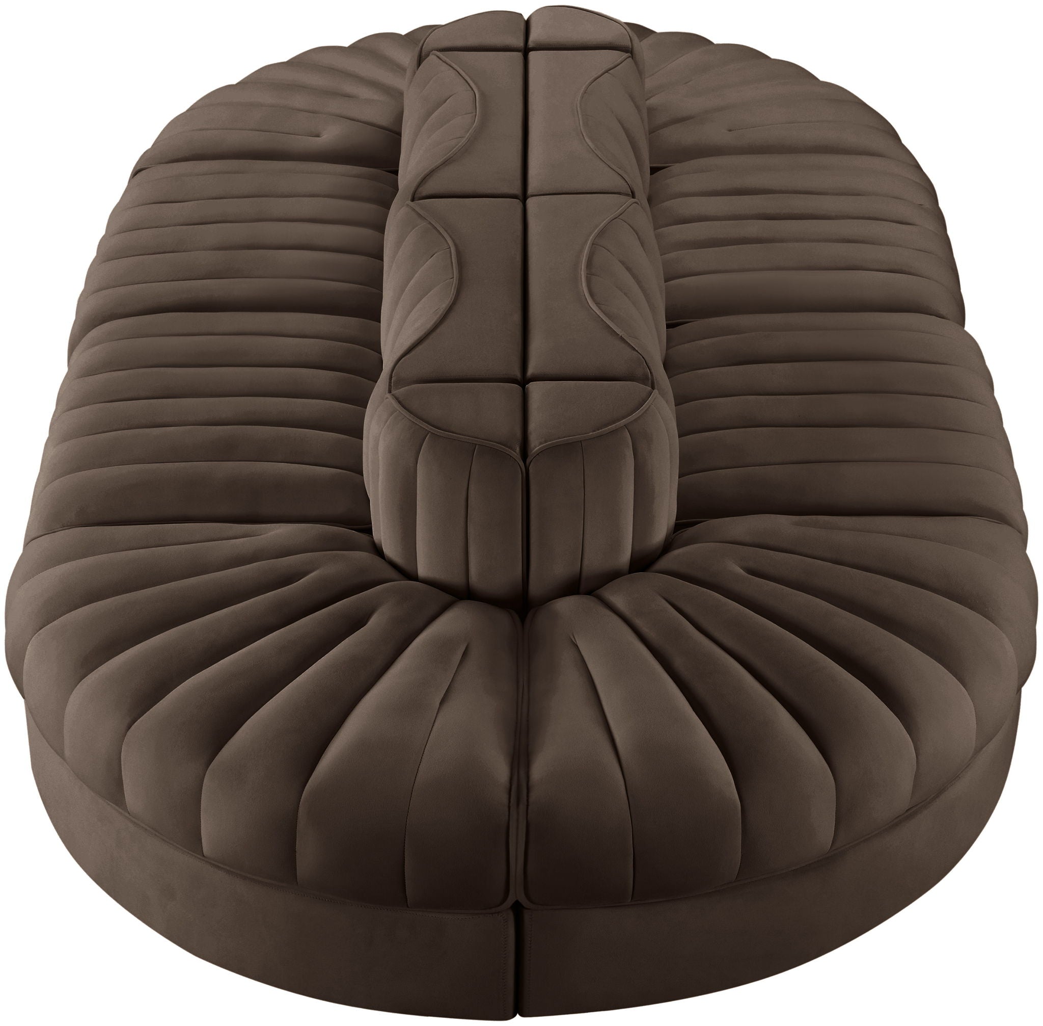 Rummi - Oval Velvet Performance Fabric Upholstered 8 Piece Modular Sectional - Urban Living Furniture (Los Angeles, CA)