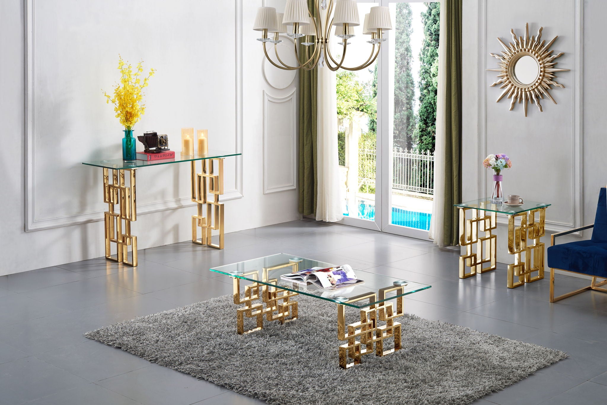 Pierre - Console Table - Gold - Urban Living Furniture (Los Angeles, CA)
