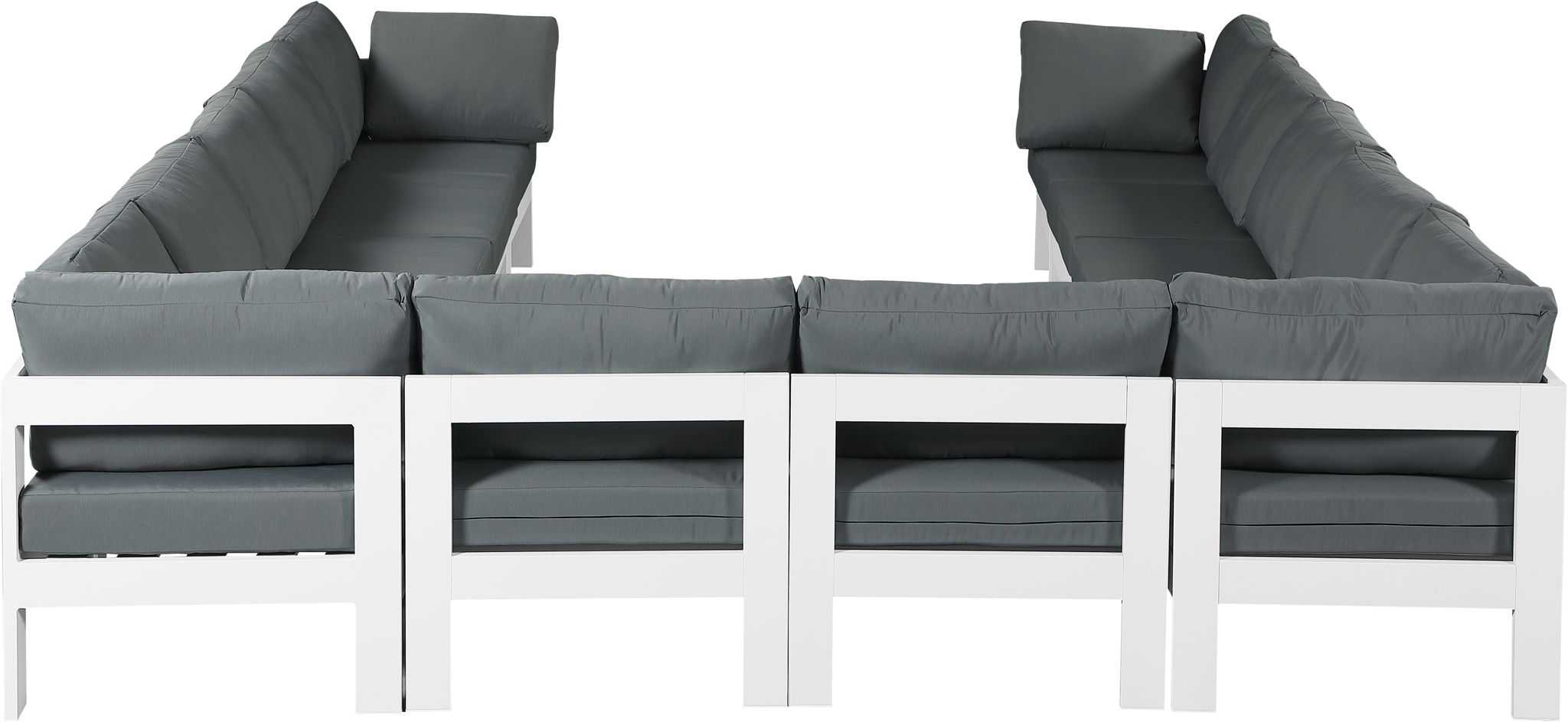 Nizuc - Outdoor Patio 12 Piece Modular Sectional With White Frame - Urban Living Furniture (Los Angeles, CA)
