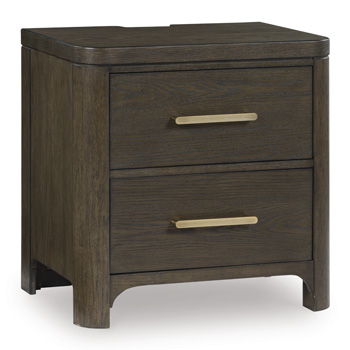 Radkin - Two Drawer Night Stand - Burnished Brown - Urban Living Furniture (Los Angeles, CA)