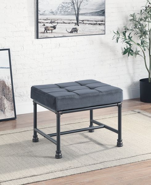 Brantley - Ottoman - Gray Velvet & Sandy Gray - Urban Living Furniture (Los Angeles, CA)