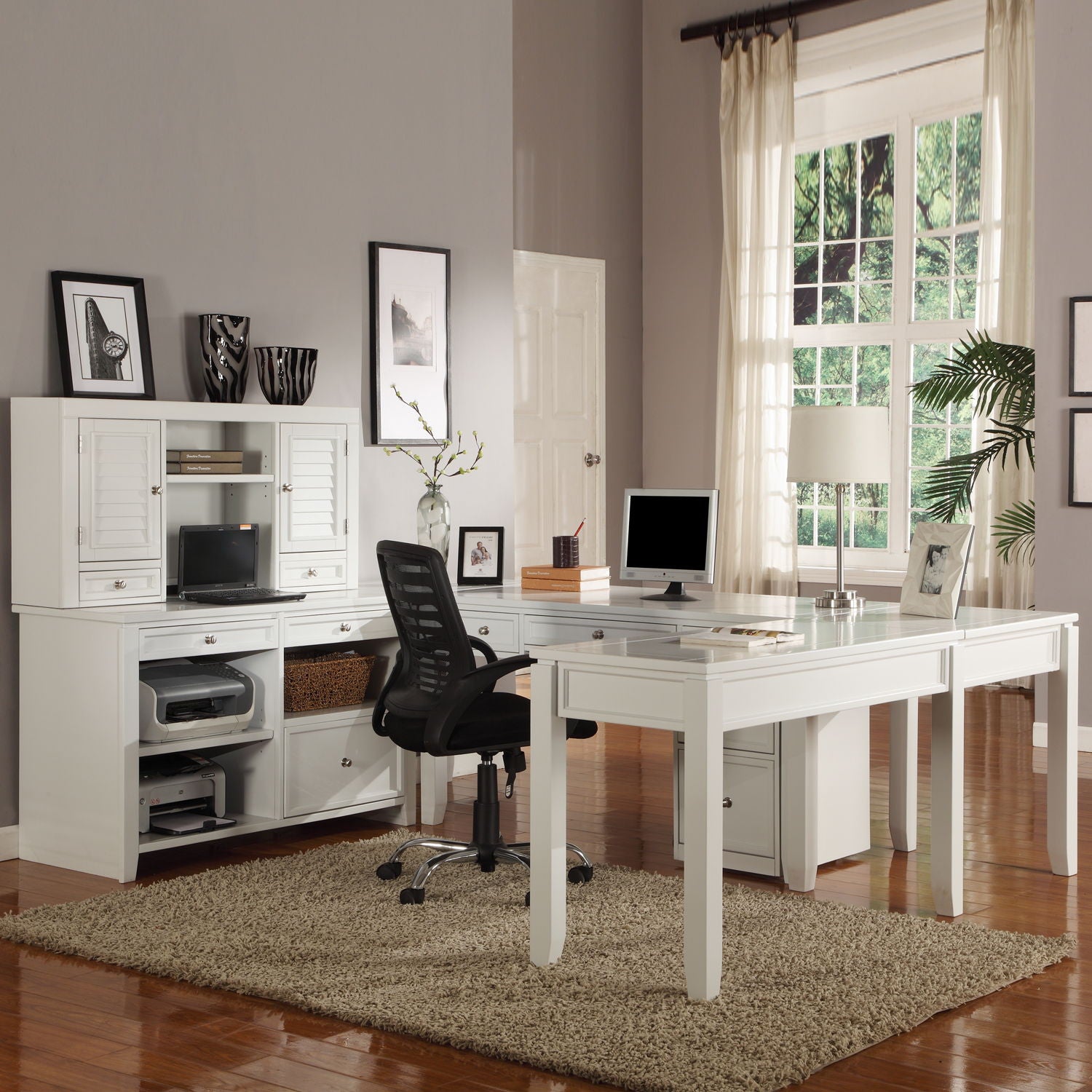 Boca - Credenza With Hutch - Cottage White - Urban Living Furniture (Los Angeles, CA)