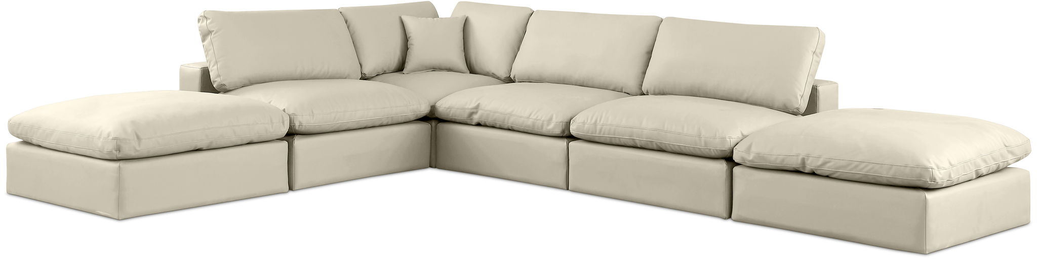 Comfy - 6 Piece Faux Leather Modular Sectional - Urban Living Furniture (Los Angeles, CA)