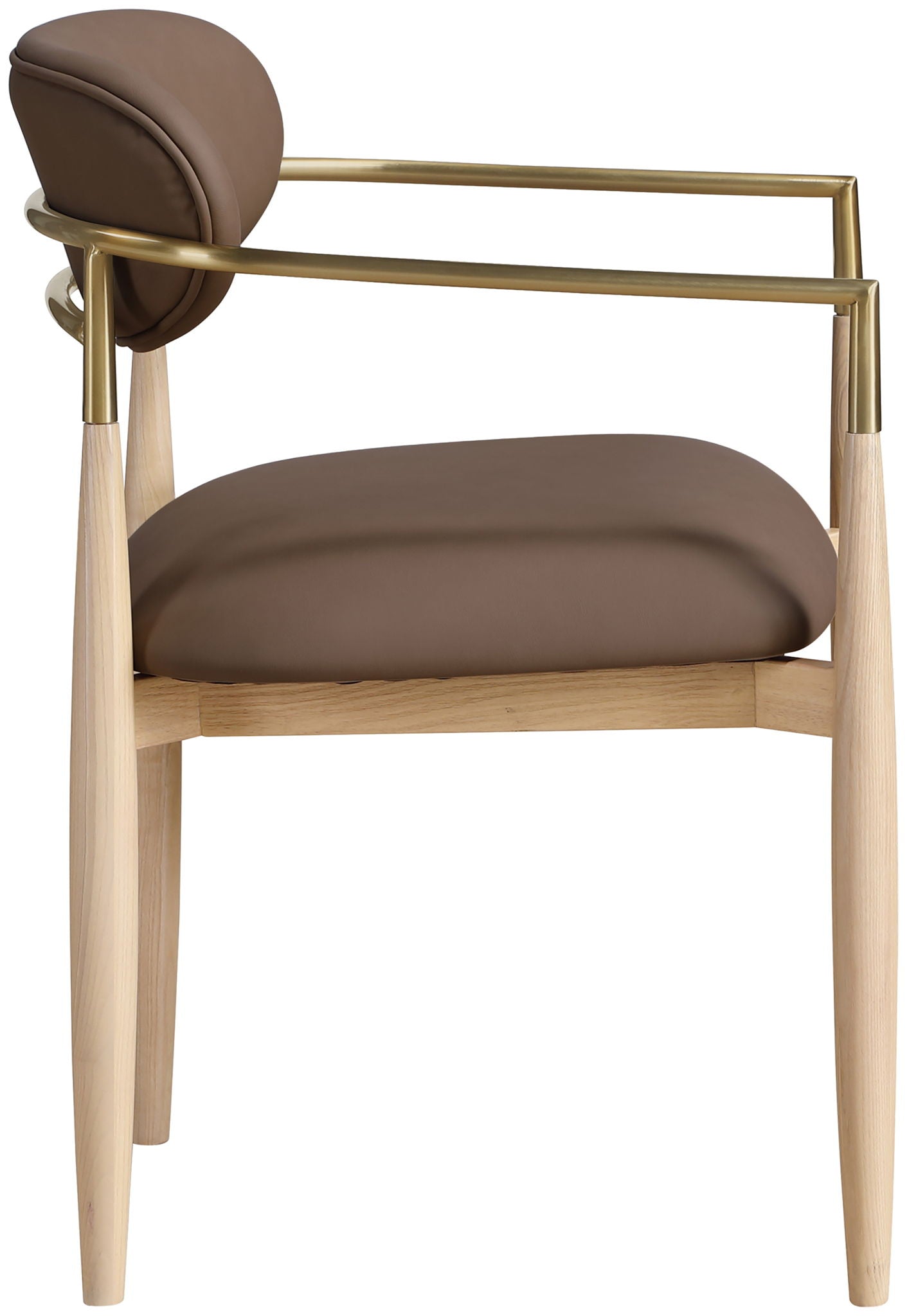 Riccio - Dining Arm Chair (Set of 2) - Natural And Gold Frame - Urban Living Furniture (Los Angeles, CA)