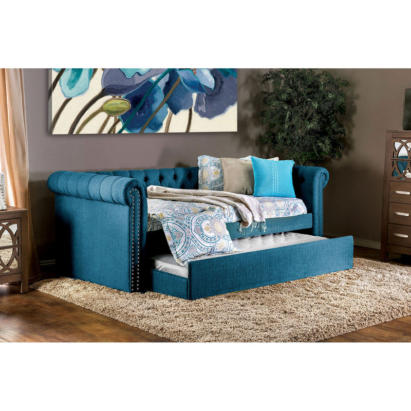 LEANNA Dark Teal Daybed w/ Trundle, Teal - Urban Living Furniture (Los Angeles, CA)