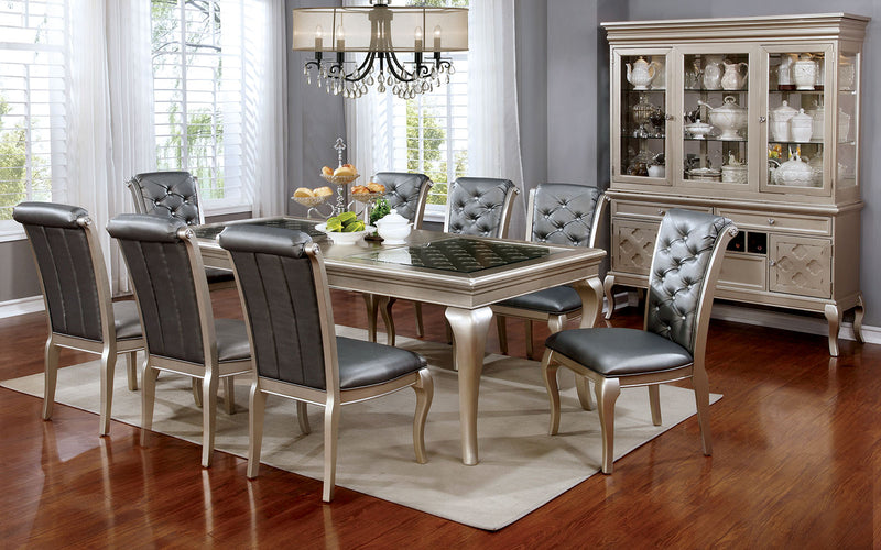 Amina Champagne 7 Pc. Dining Table Set - Urban Living Furniture (Los Angeles, CA)