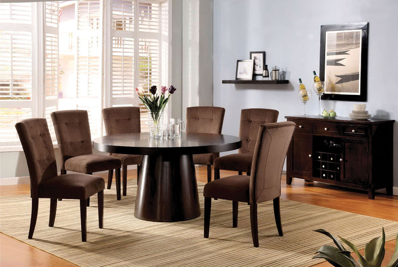 Havana Espresso Round Dining Table - Urban Living Furniture (Los Angeles, CA)