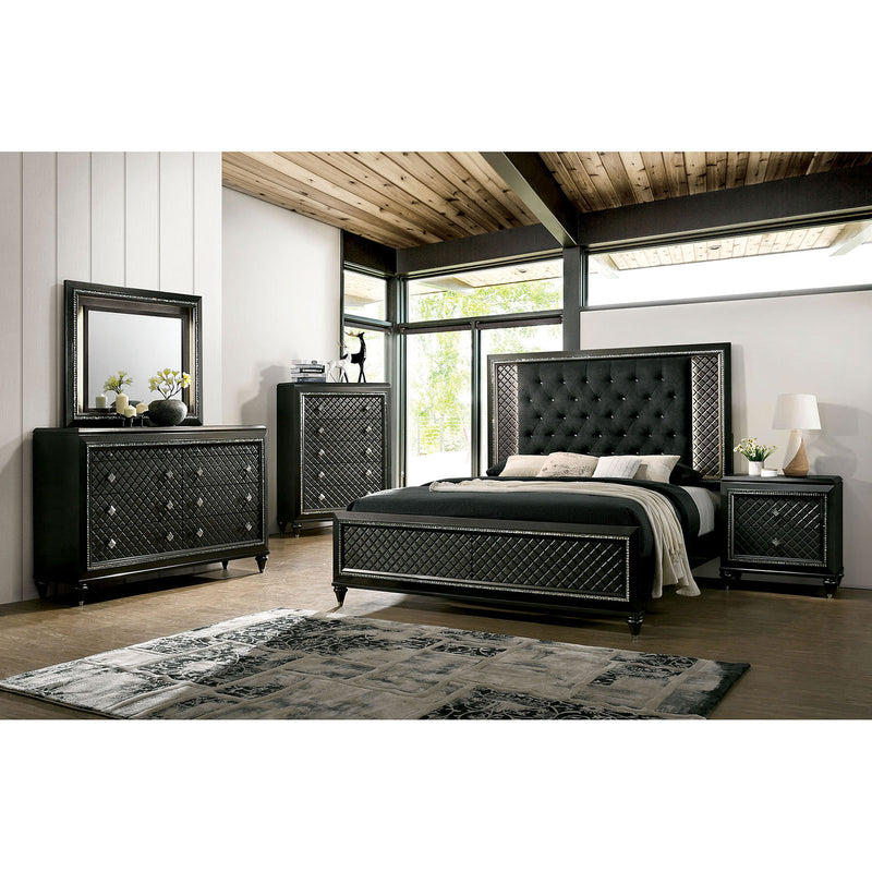 Demetria Metallic Gray 5 Pc. Queen Bedroom Set w/ 2NS - Urban Living Furniture (Los Angeles, CA)