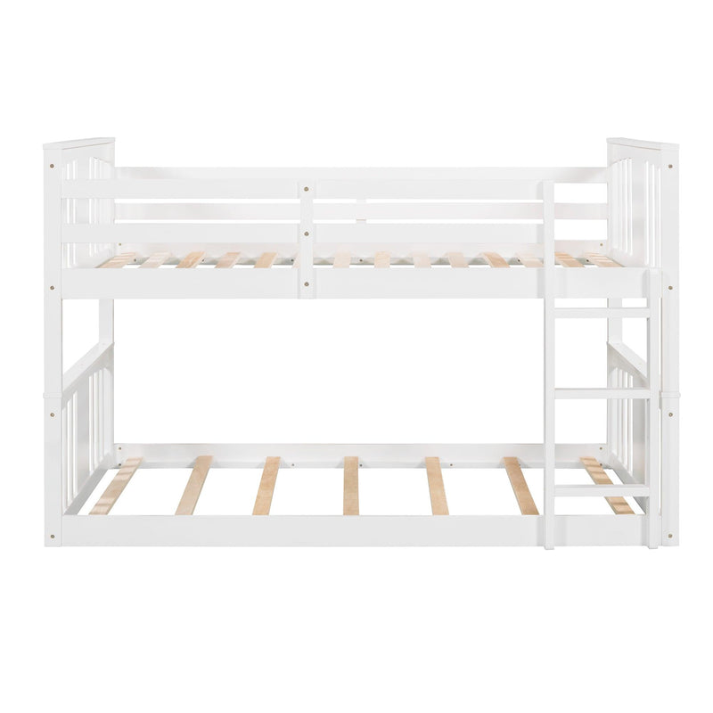 Twin over Twin Bunk Bed with Ladder - White - Urban Living Furniture (Los Angeles, CA)