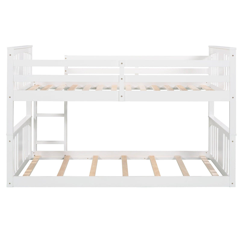 Twin over Twin Bunk Bed with Ladder - White - Urban Living Furniture (Los Angeles, CA)