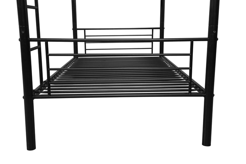 Twin over Twin Metal Bunk Bed - Black