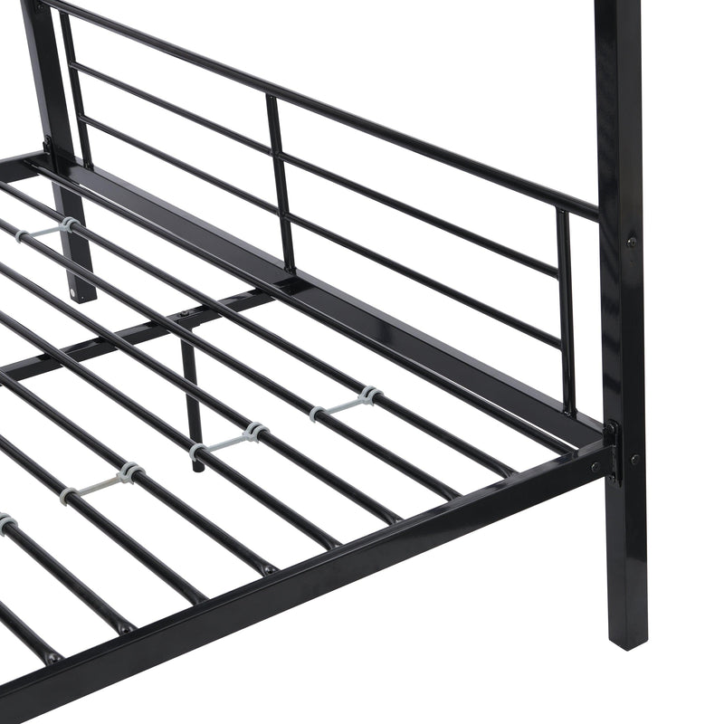 Twin over Twin Metal Bunk Bed - Black