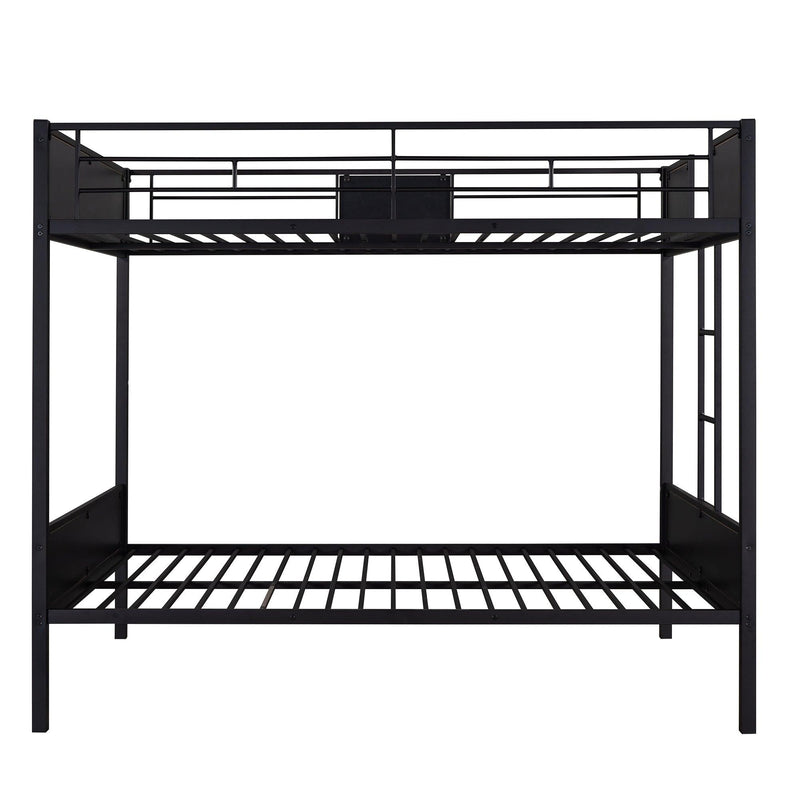 Modern Style Full over Full Metal Bunk Bed Safety Rail and Built-in Ladder - Urban Living Furniture (Los Angeles, CA)