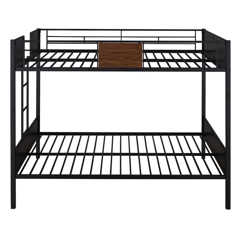 Modern Style Full over Full Metal Bunk Bed Safety Rail and Built-in Ladder - Urban Living Furniture (Los Angeles, CA)