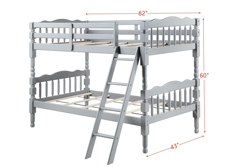 ACME Homestead Twin over Twin Bunk Bed with Ladder - Gray - Urban Living Furniture (Los Angeles, CA)