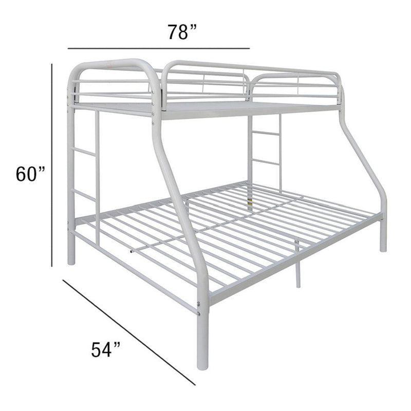 ACME Tritan Twin over Full Metal Bunk Bed - White - Urban Living Furniture (Los Angeles, CA)