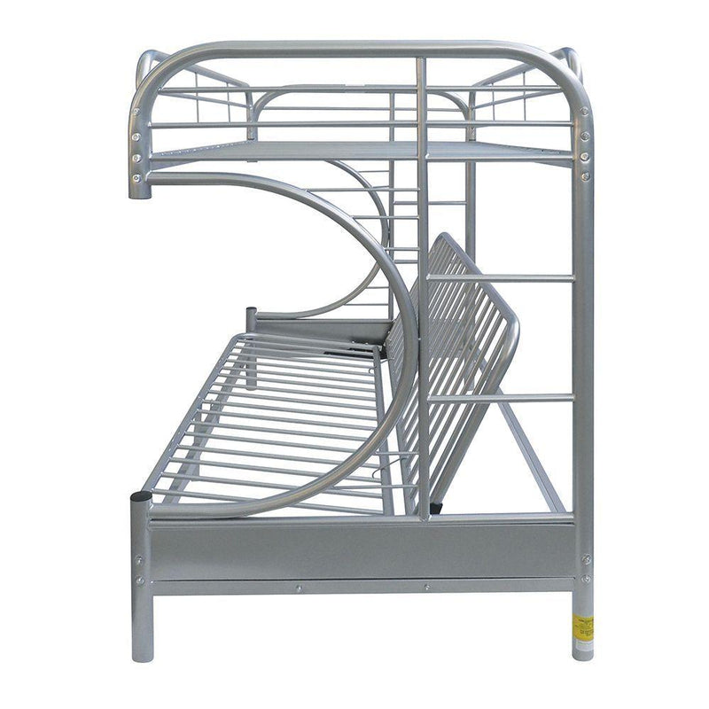 ACME Eclipse Twin XL over Queen Futon Metal Bunk Bed - Silver - Urban Living Furniture (Los Angeles, CA)