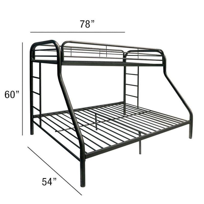 ACME Tritan Twin over Full Metal Bunk Bed - Black - Urban Living Furniture (Los Angeles, CA)