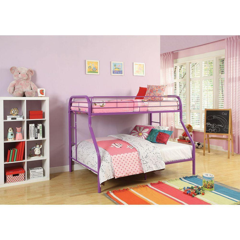 ACME Tritan Twin over Full Metal Bunk Bed - Purple