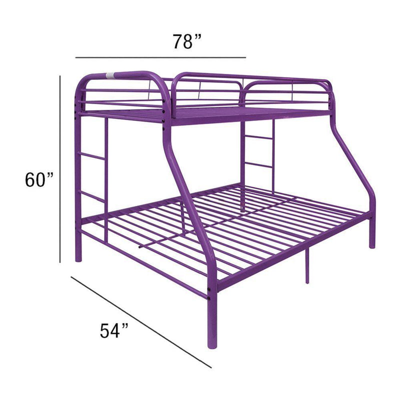 ACME Tritan Twin over Full Metal Bunk Bed - Purple - Urban Living Furniture (Los Angeles, CA)