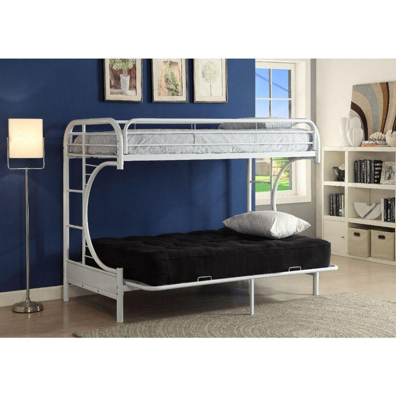 ACME Eclipse Twin XL over Queen Futon Metal Bunk Bed - White - Urban Living Furniture (Los Angeles, CA)