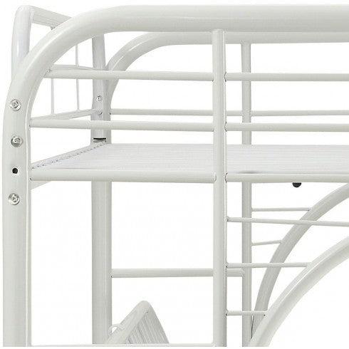 ACME Eclipse Twin XL over Queen Futon Metal Bunk Bed - White - Urban Living Furniture (Los Angeles, CA)