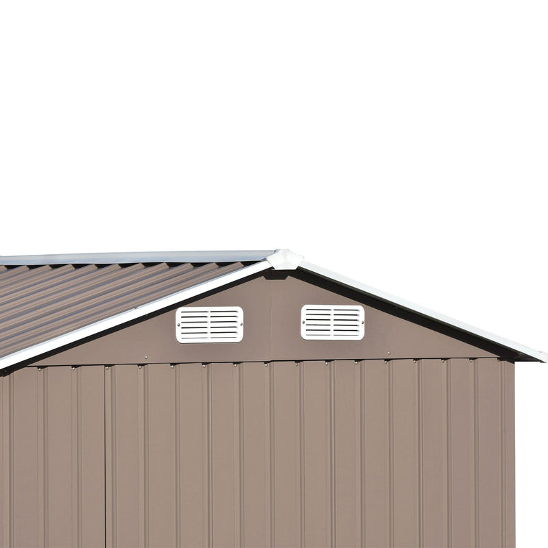 6ft x 4ft Outdoor Garden Shed with Metal Adjustable Shelf and Lockable Doors - Brown - Urban Living Furniture (Los Angeles, CA)