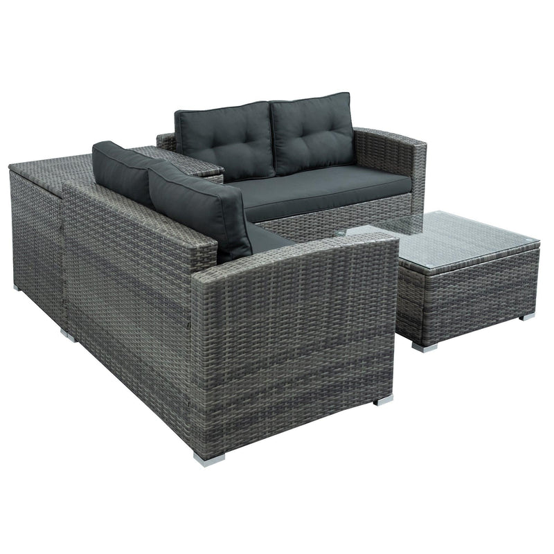 Outdoor Furniture Sofa Set with LargeStorage Box