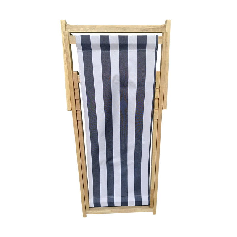 Dark Blue Stripe Folding Beach Chaise Lounge Chair - Urban Living Furniture (Los Angeles, CA)