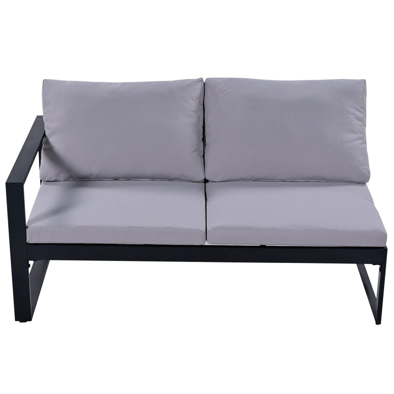 Industrial Style Outdoor Sofa Combination Set With 2 Love Sofa,1 Single Sofa,1 Table,2 Bench - Urban Living Furniture (Los Angeles, CA)