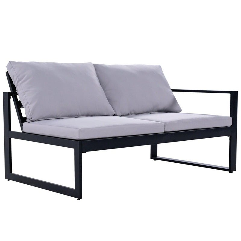 Industrial Style Outdoor Sofa Combination Set With 2 Love Sofa,1 Single Sofa,1 Table,2 Bench - Urban Living Furniture (Los Angeles, CA)