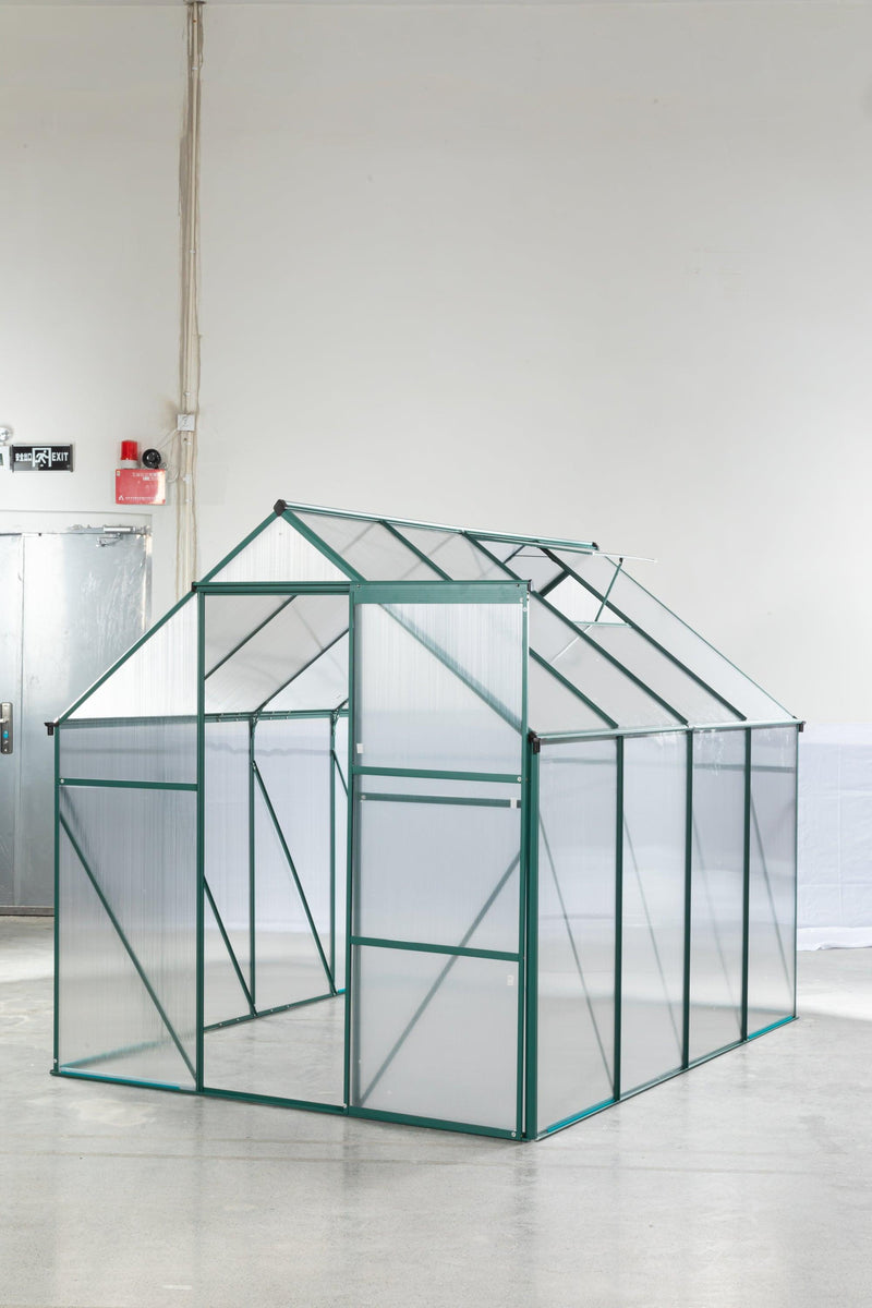 Outdoor Patio 6ft x 8ft Walk-in Polycarbonate Greenhouse with Window and Aluminum Base - Urban Living Furniture (Los Angeles, CA)